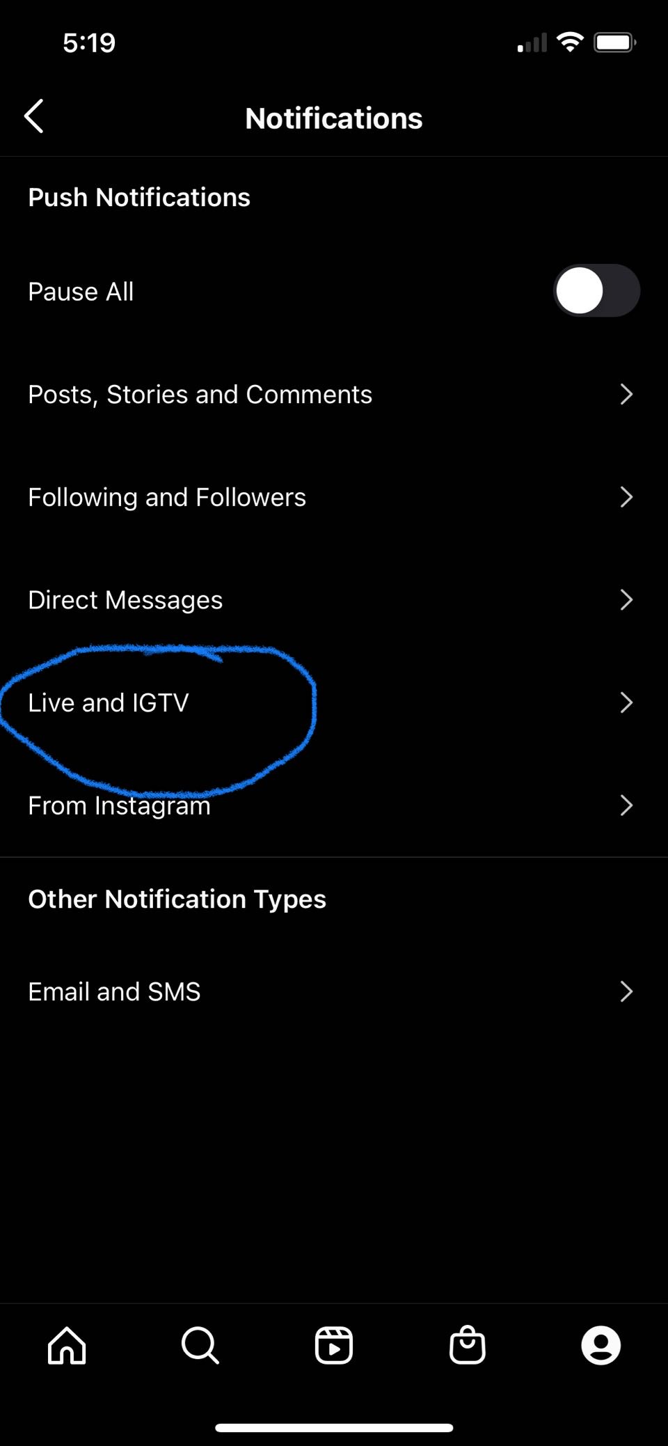 remove notifications from vlive app