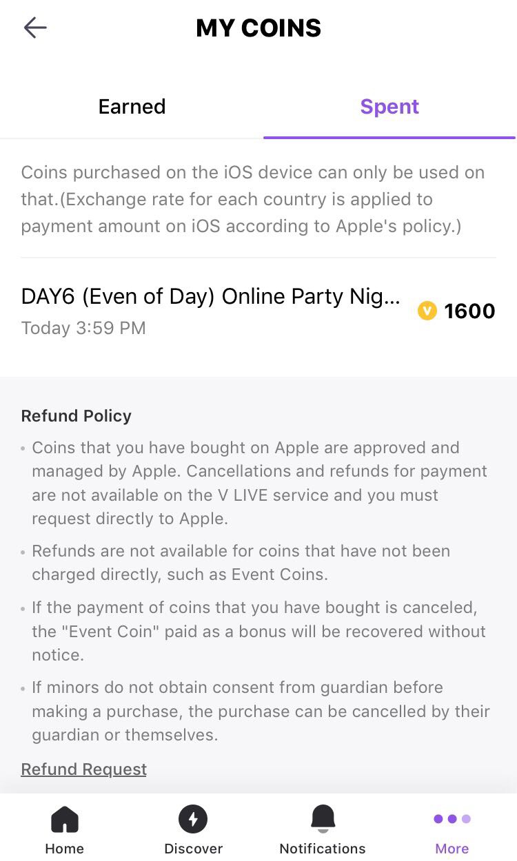 coin amounts vlive app