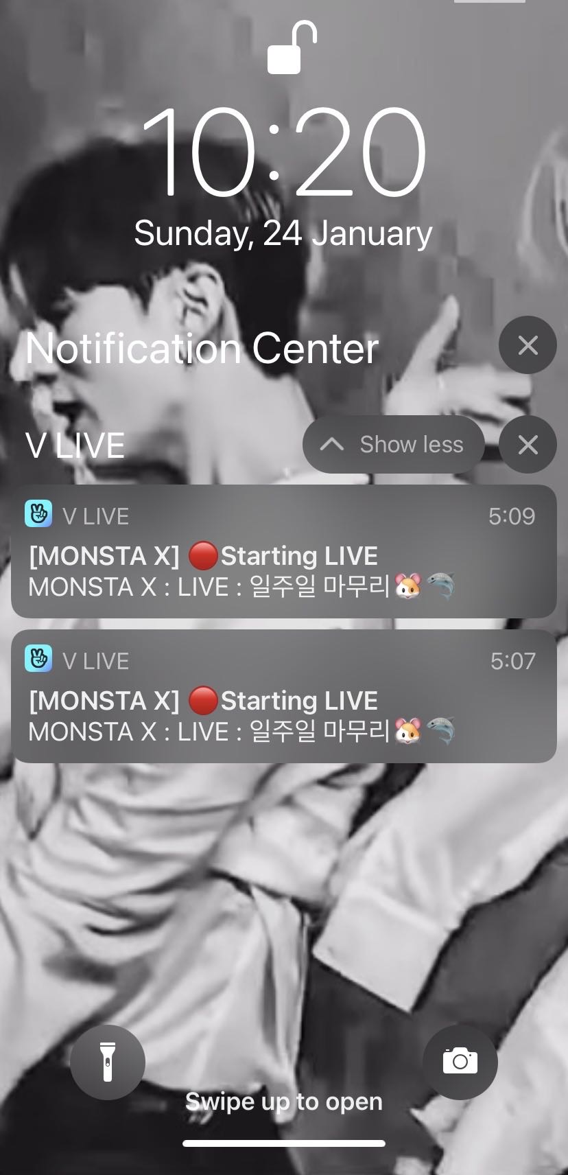 vlive app not getting notifications