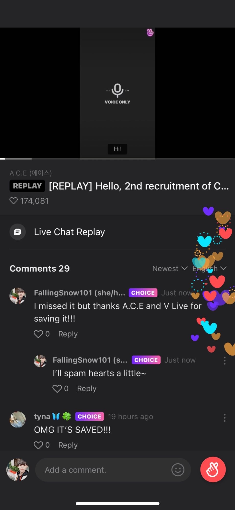 Live chat v ‎V LIVE