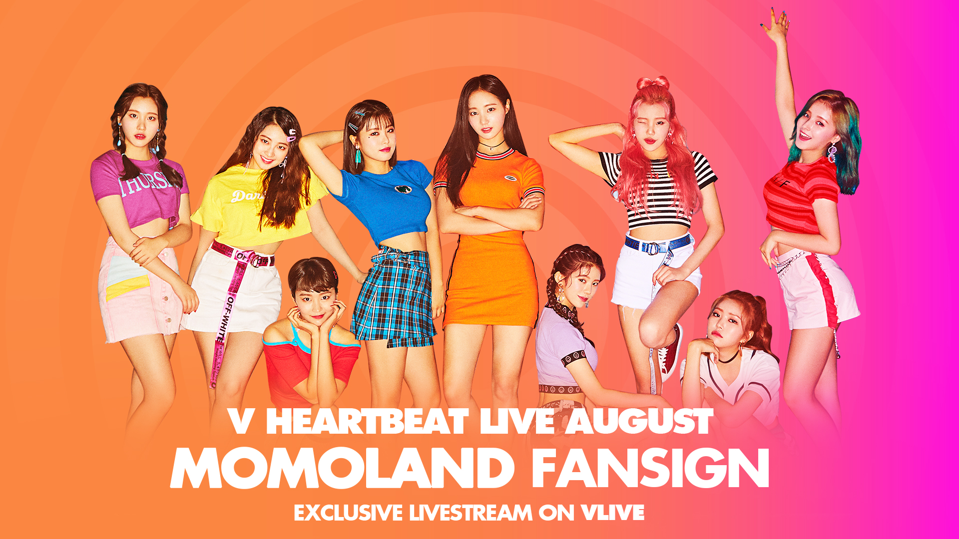 V Live V Heartbeat Live August Momoland Fansign