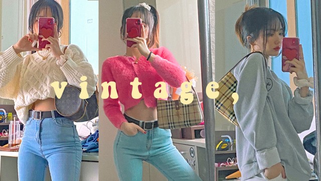 VINTAGE BAGS STYLING | LOUIS VUITTON & BURBERRY | FAIRY TINA