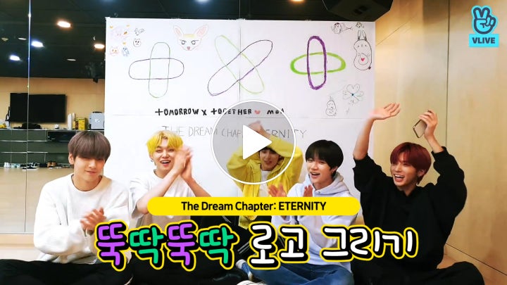 V LIVE - TXT TXT drawing their new logo🎨