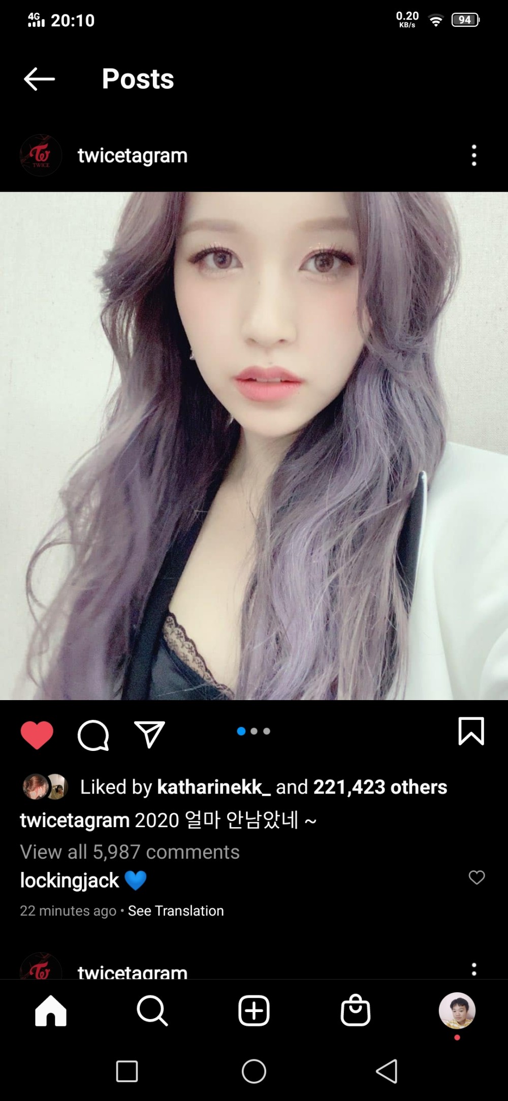 v live