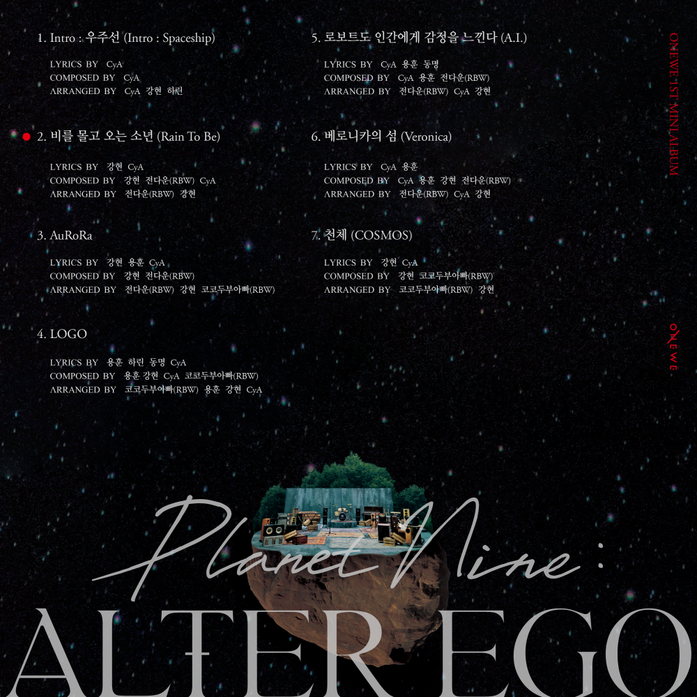 ONEWE 1ST MINI ALBUM [Planet Nine : Alter Ego] TRACK LIST